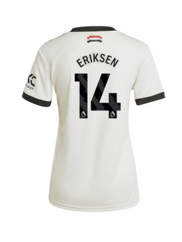 Billige Manchester United Christian Eriksen #14 Tredjedrakt Dame 2024-25 Kortermet